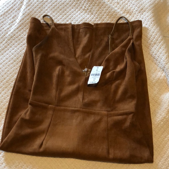 LF Faith in Love Camel Sude Midi Dress NWT - Picture 4 of 4